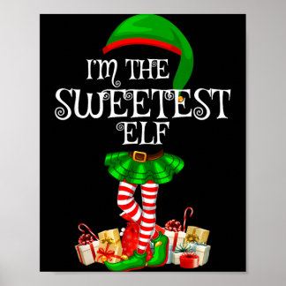 Poster Groupe de famille assorti Le plus doux elfe Noël