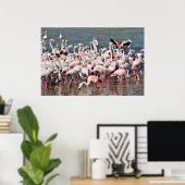 Poster Groupe de flamants roses (Bureau à domicile)