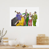 Poster "groupe de jazz" (Cuisine)
