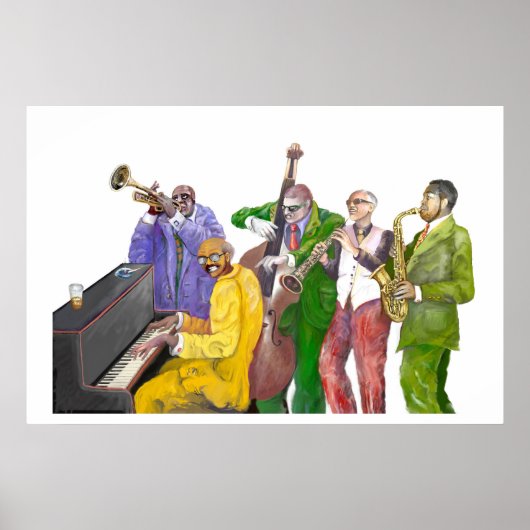 Poster "groupe de jazz" (Devant)