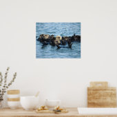 Poster Groupe de loutres de mer (Cuisine)