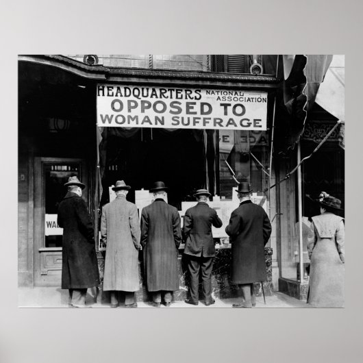 Poster Groupe de lutte contre le suffrage féminin, 1911 (Devant)