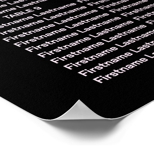 Poster Groupe de mariage floral géométrique rose noir mod (Coin)