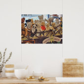 Poster Groupe De Nounours Antiques (Cuisine)