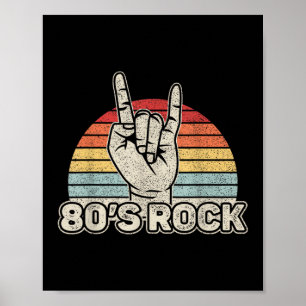 Poster Groupe de Rock Rétro Vintage des Années 80