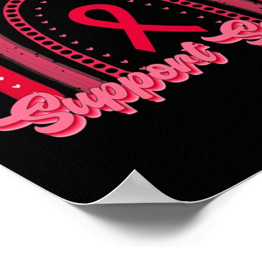 Poster groupe de soutien rouge arc-en-ciel sensibilisatio (Coin)