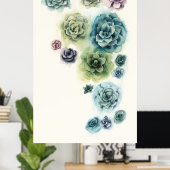 Poster Groupe de succulents (Bureau à domicile)