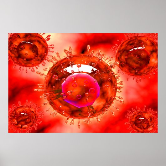 Poster Groupe De Virus H5N1 Avec Vue Glasseuse 1 (Devant)