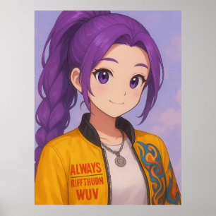 Poster Groupe d'idoles Anime K-Pop   Pop de style manga o