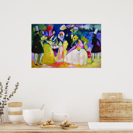 Poster Groupe en Crinolines par Wassily Kandinsky (Cuisine)