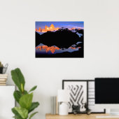 Poster Groupe Fitz Roy reflété dans les lacs glaciaires (Bureau à domicile)