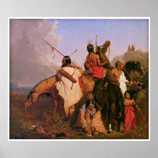 Poster Groupe sioux par Charles Deas 1845 (Devant)