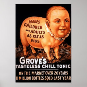 Poster Groves Tonic fait des enfants et des adultes gras