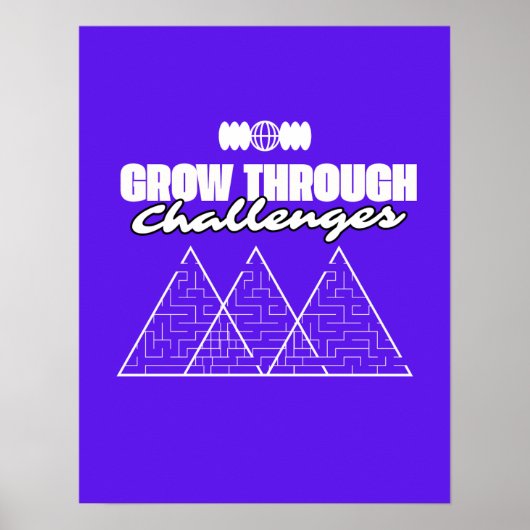 Poster Grow Through Challenges – Inspirational Growth (Devant)