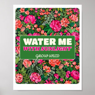 Poster Grow Wild Maximalist Botanical for Sunny Rooms