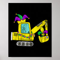 Grue À Digger Mardi Gras Avec Casquette Jester Pou