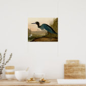 Poster Grue Bleue Heron Audubon Peinture (Cuisine)