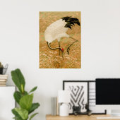 Poster Grue dans le champ de riz (Bureau à domicile)