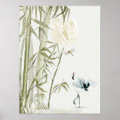 Poster Grue de bambou orientale élégante (Devant)