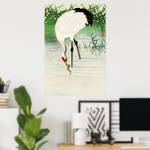 Poster Grue de pêche en eau douce par Ohara Koson (Bureau à domicile)
