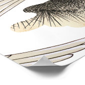 Poster Grue de style japonais : design élégant. (Coin)