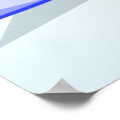 Poster Grue en papier d'origami bleu mignon (Coin)