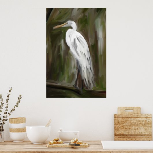 Poster Grue marécageuse Louisiane (Cuisine)