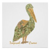 Poster Grue Tropicale-Orange (Devant)