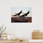 Poster Grues de Sandhill le matin (Cuisine)