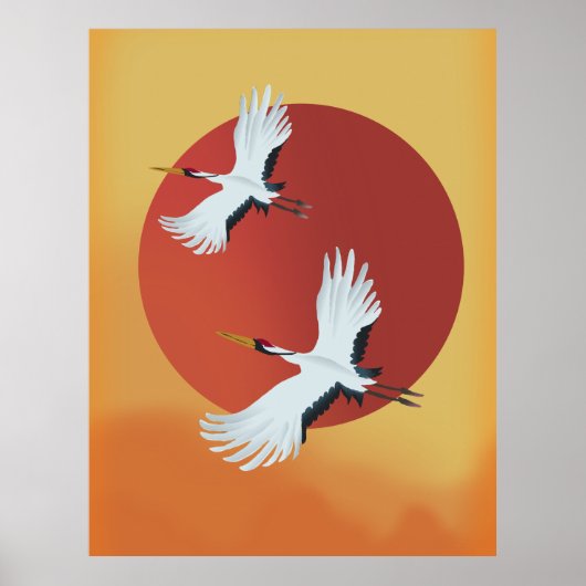 Poster Grues japonaises (Devant)