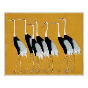 Poster Grues mystiques : Harmonie en or