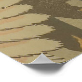 Poster Grues sur un pin couvert de neige Hokusai (Coin)