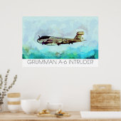 Poster Grumman A-6 Intruder rendu dans Paint not Photo! (Cuisine)
