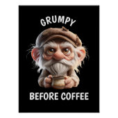 Poster Grumpy avant le café (Devant)