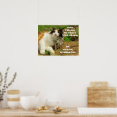 Poster Grumpy Calico Cat Drama Sarcasme (Cuisine)