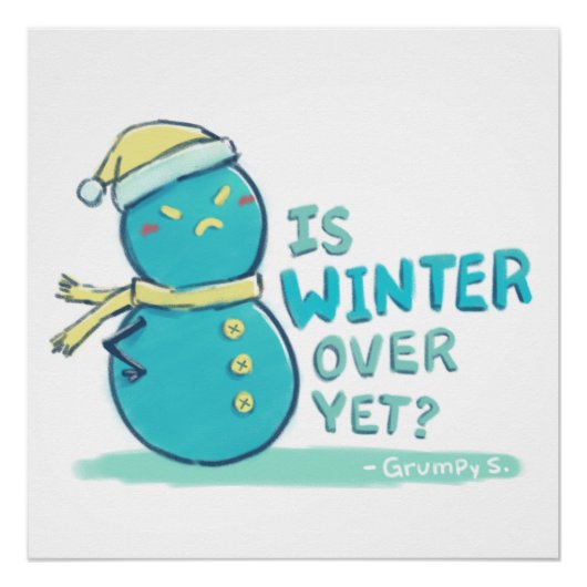 Poster Grumpy S. Illustration : L'HIVER EST-IL ENCORE TER (Devant)