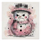 Poster Grumpy Snowman (Devant)