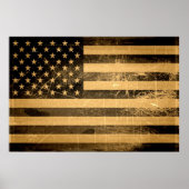 Poster Grunge American Flag 3 (Devant)