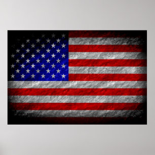 Poster Grunge American Flag 5