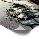 Poster Grunge Art | Femme fracturée Abstraite (Coin)