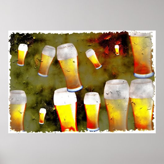 Poster Grunge Beer (Devant)