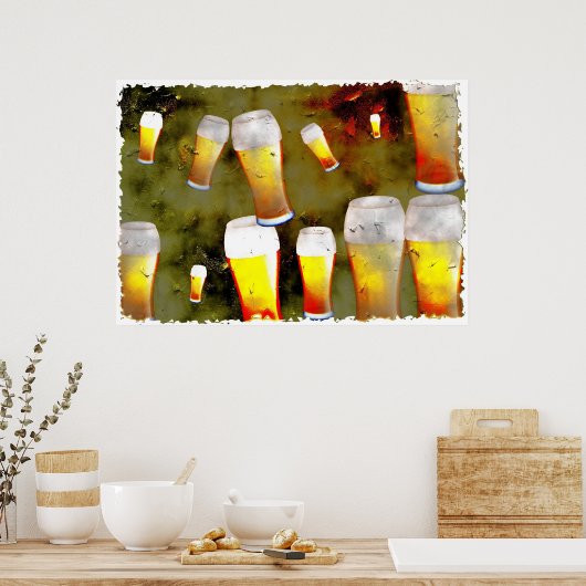 Poster Grunge Beer (Cuisine)