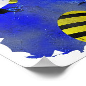 Poster Grunge Bees (Coin)