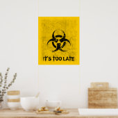Poster Grunge Biodanger Personnalisable (Cuisine)