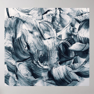 Poster Grunge Brush Strokes, Arrière - plan Abstrait.