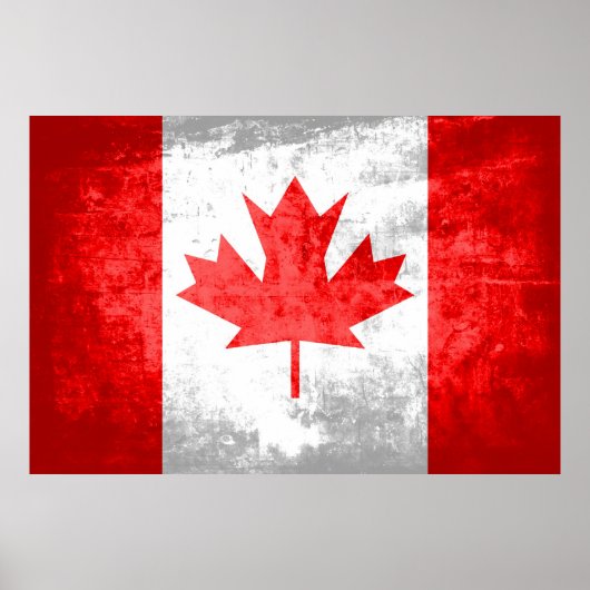 Poster Grunge Canadian Flag (Devant)