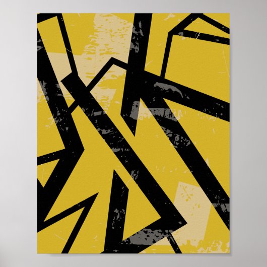 Poster Grunge conception géométrique Abstraite (Devant)