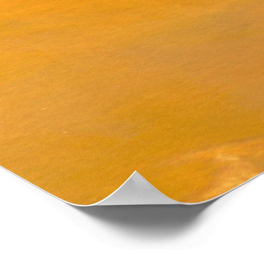 Poster Grunge doré peint Abstrait (Coin)