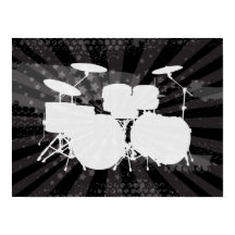 Grunge Drums Black Burns