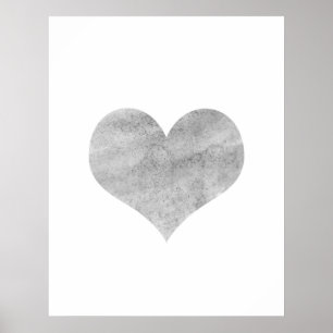 Poster 'Grunge Heart' - Décor Mur